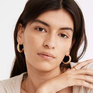 [NWT] Madewell Large Puff Hoop Earrings